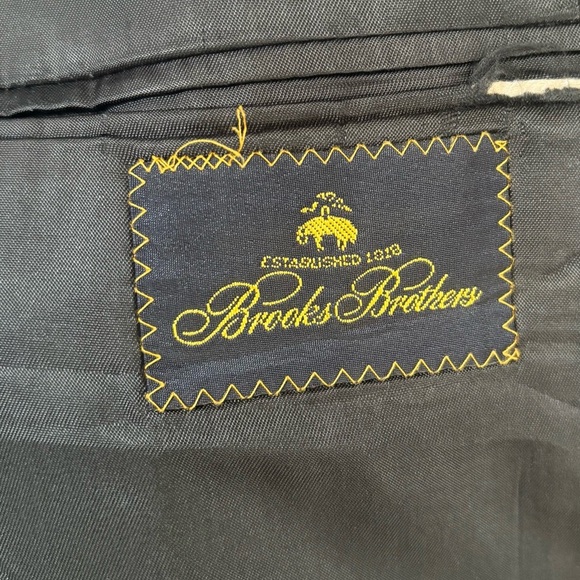 Brooks Brothers Wool Navy Blue gray Pinstripe Blazer Sportcoat Suit Jacket - Picture 8 of 11